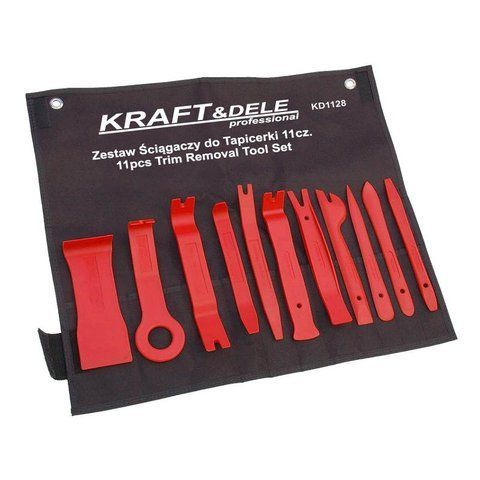 Інструмент для розбирання салону 11 шт. Kraft&Dele KD1128 набір знімачів для обшивки автомобіля KD-KD1128 фото