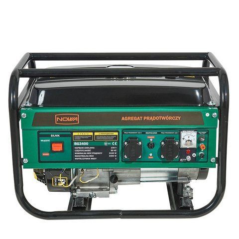 Мощный генератор бензиновый 4-тактный NOWA BG3400 3,4 кВт 7,5 л.с. портативный бензиновый генератор AM-147322 фото