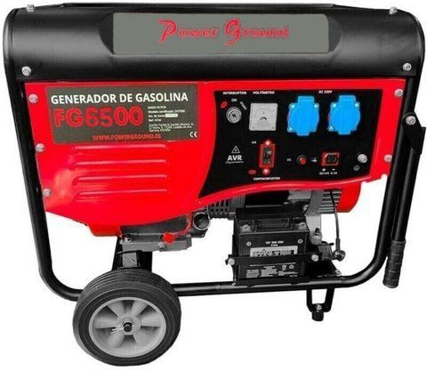 Генератор Power Ground FG6500 6,5 кВт 1-фазный бензиновый с электростартером + колеса и ручка KOR-FG65003 фото