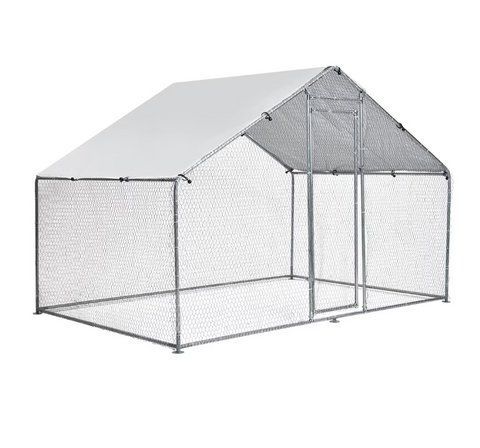 Курник DomikPro 6 м&sup2; 200x300x200 см металевий вольєр для вигулу свійської птиці на ділянці KOR-20328 фото