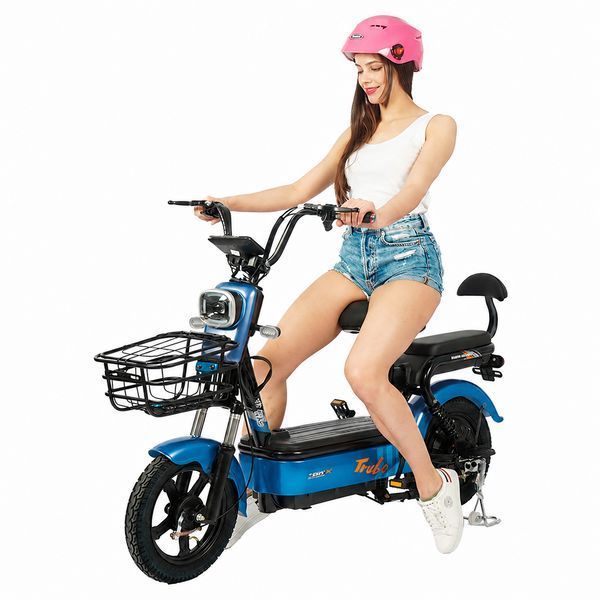 Акумуляторний скутер зі сидінням Velix 48 В/12 Аг / 400 Вт велоскутер для міста ергономічний KOR-MG7263 фото